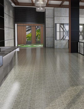 sand cushion terrazzo flooring